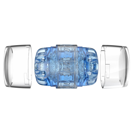 Мастурбатор Fleshlight Quickshot Turbo Blue Ice, компактний, чудово для пар і мінету - фото №5