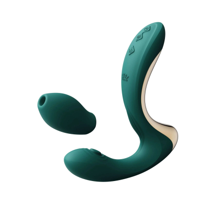 Вібратор-пульсатор з вакуумною насадкою Zalo – Talis G-Spot PulseWave Vibrator Turquoise Green - фото
