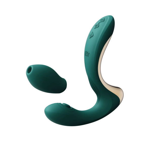 Вібратор-пульсатор з вакуумною насадкою Zalo – Talis G-Spot PulseWave Vibrator Turquoise Green - фото