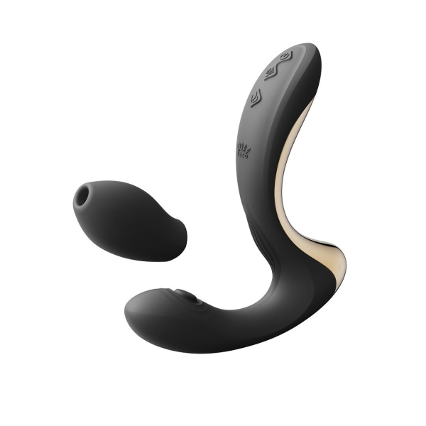 Вібратор-пульсатор з вакуумною насадкою Zalo – Talis G-Spot PulseWave Vibrator Obsidian Black - фото