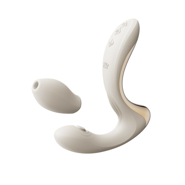 Вібратор-пульсатор з вакуумною насадкою Zalo – Talis G-Spot PulseWave Vibrator Ivory White - фото