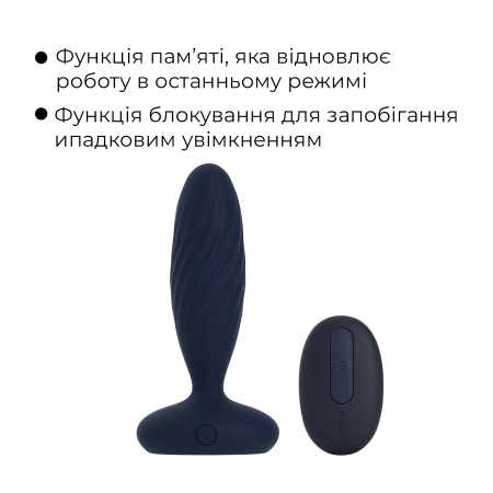 Анальна смарт-вібропробка з пульсацією Svakom Jordan Navy Blue, пульт ДК - фото №7