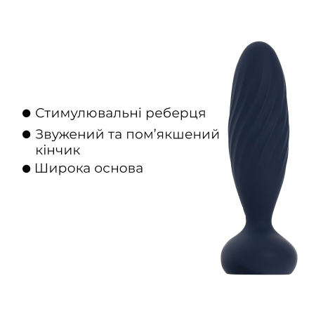 Анальна смарт-вібропробка з пульсацією Svakom Jordan Navy Blue, пульт ДК - фото №5