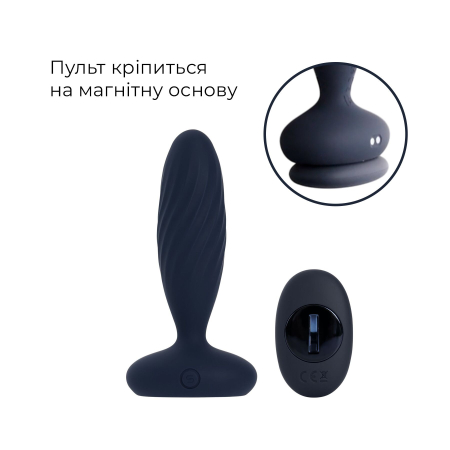 Анальна смарт-вібропробка з пульсацією Svakom Jordan Navy Blue, пульт ДК - фото №6