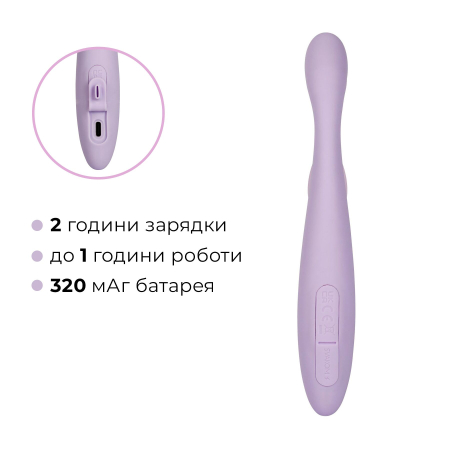 Тонкий кролик-вібратор Svakom Cici+ 2 Lilac, керування зі смартфона, підігрів до 38 °C - фото №8