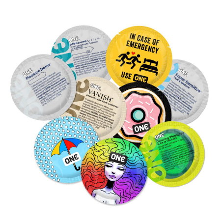 Набір презервативів ONE Fun Mix 500 шт в асортименті, ПЕ пакет - фото