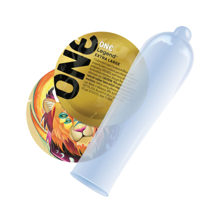 Презерватив ONE Legend XL, 1 шт, збільшений розмір, розширення на кінці, зі змазкою - фото №2