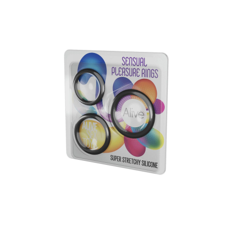 Набір ерекційних кілець Alive Sensual Pleasure Rings - фото №4