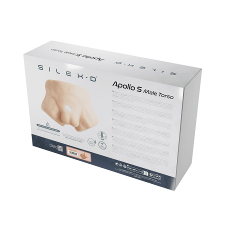 Півторс з фалоімітатором на присосці SilexD Apollo S Male Torso Caramel - фото №7