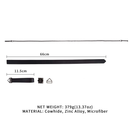 Повідець LOCKINK Tied Collar with Leash Set - Black - фото №2