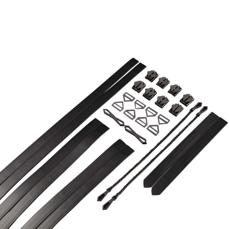 Набір із 8 ременів для зв'язування LOCKINK 8-Bondage-Straps Restraint Set - Black - фото №5