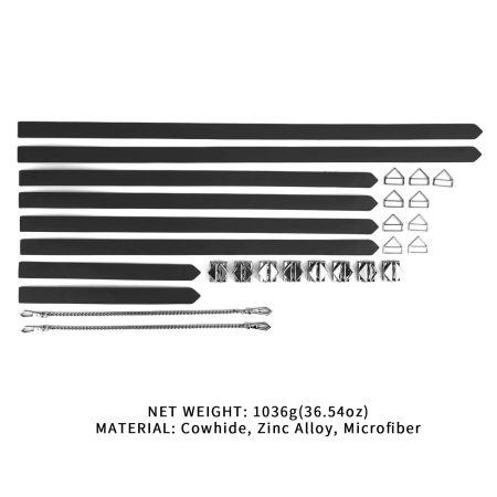 Набір із 8 ременів для зв'язування LOCKINK 8-Bondage-Straps Restraint Set - Black - фото №8