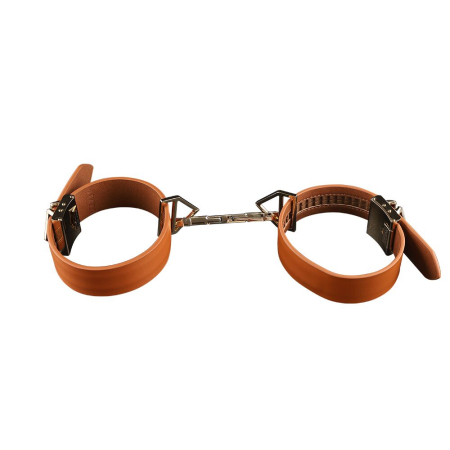 Наручники LOCKINK Wristcuffs/Anklecuffs Brown Set - фото №5
