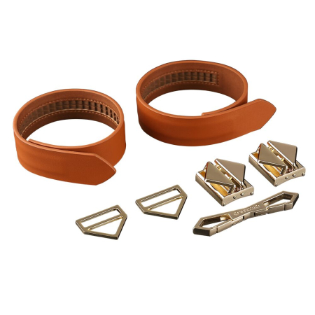 Наручники LOCKINK Wristcuffs/Anklecuffs Brown Set - фото №4