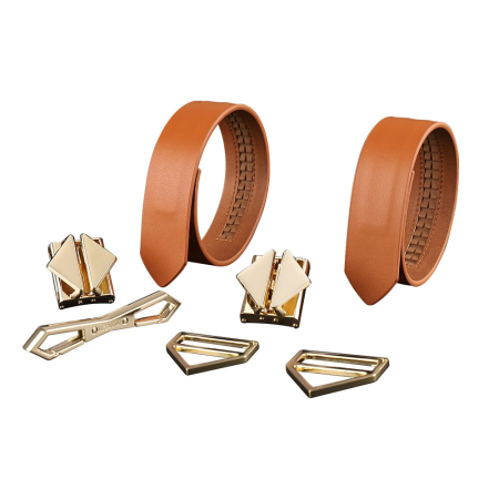 Наручники LOCKINK Wristcuffs/Anklecuffs Brown Set - фото №3