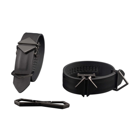 Наручники LOCKINK Wristcuffs/Anklecuffs Black Set - фото №2