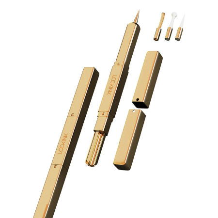 Ексклюзивний тиклер LOCKINK 5-head Flirting Tickler - Golden з п'ятьма насадками - фото №2