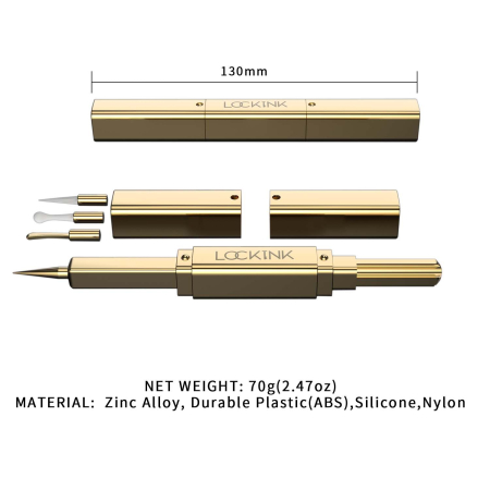 Ексклюзивний тиклер LOCKINK 5-head Flirting Tickler - Golden з п'ятьма насадками - фото №8