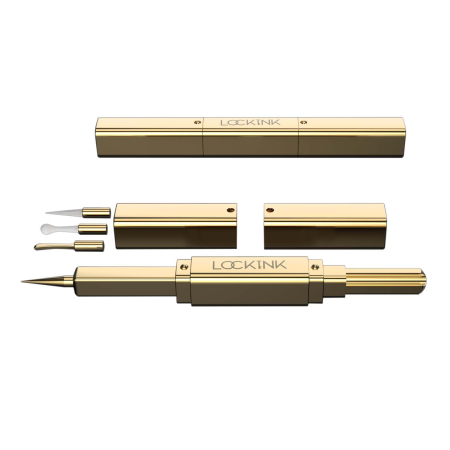 Ексклюзивний тиклер LOCKINK 5-head Flirting Tickler - Golden з п'ятьма насадками - фото №4