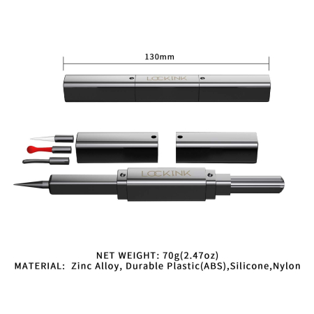 Ексклюзивний тиклер LOCKINK 5-head Flirting Tickler - Grey з п'ятьма насадками - фото №8