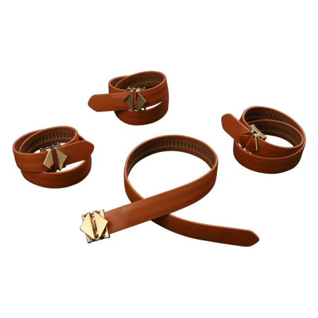 Набір для зв'язування LOCKINK Hogtie Set - Brown - фото №4