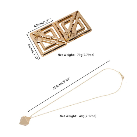 Затискачі для сосків з важкою підвіскою LOCKINK Adjustable Nipple Clamps with Heavy Pendant - Golden №10