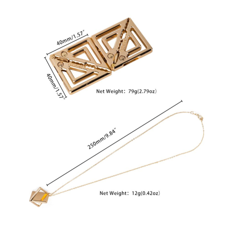 Затискачі для сосків з легкої підвіскою LOCKINK Adjustable Nipple Clamps with Light Pendant - Golden №8