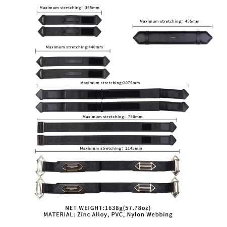 Фіксатори рук і ніг для ліжка LOCKINK BDSM Adjustable Bed Restraint Kit - фото №3