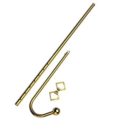 Анальний гак LOCKINK Golden Adjustable Anal Hook Set - фото №2