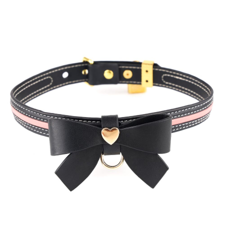 Повідець LOCKINK SEVANDA Love Heart Butterfly Leather Collar Set - Black - фото №3