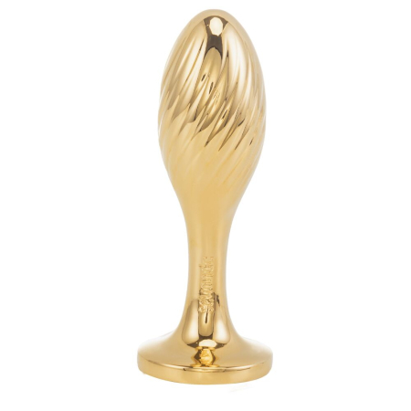 Металева анальна пробка Кролячий хвост LOCKINK SEVANDA White Bunny-Tail Anal Pear-shape Plug - фото №3