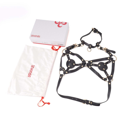 Портупея на груди LOCKINK SEVANDA Queen Chest Harness with Removable Bra - фото №9