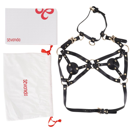Портупея на груди LOCKINK SEVANDA Queen Chest Harness with Removable Bra - фото №8