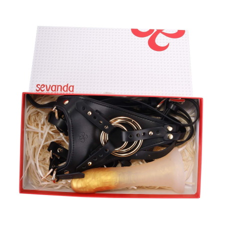 Страпон LOCKINK SEVANDA Queen Sheba Strapon - Golden Dildo - фото №9