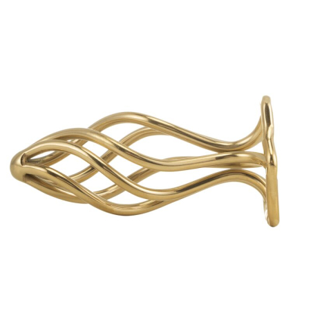 Анальна пробка LOCKINK SEVANDA Hollow Spiral Golden Metal Anal Plug - M size - фото №4