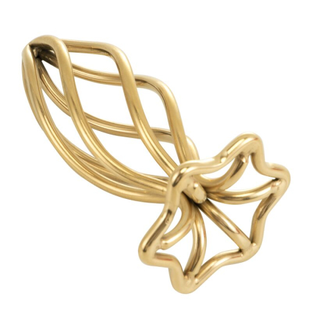 Анальна пробка LOCKINK SEVANDA Hollow Spiral Golden Metal Anal Plug - M size - фото №5