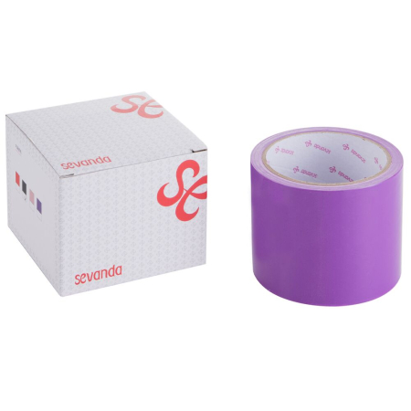 Електростатична стрічка для бондажу LOCKINK SEVANDA Electrostatic Tape - Purple Tape, 16 м - фото