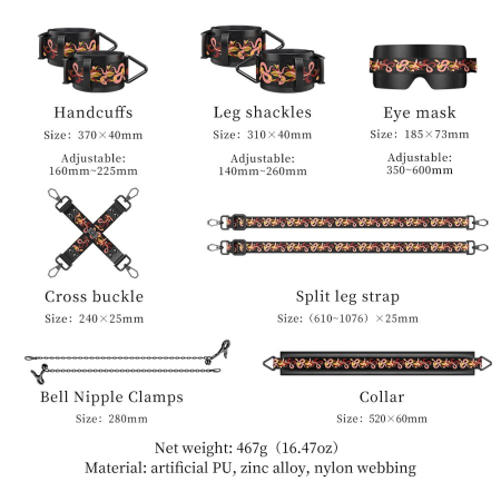 БДСМ-набір LOCKINK The Flowering Serpent - Bondage Set, 7 шт. - фото №11