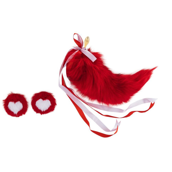 Анальна пробка з хвостом лисиці LOCKINK SEVANDA Red Vixen Set with Pear-shape Plug - фото