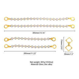 Перлинний нашийник з повідцем та наручниками LOCKINK Pearl Bondage & Restraint Set - - фото №9