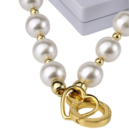 Перлинний нашийник з повідцем та наручниками LOCKINK Pearl Bondage & Restraint Set - - фото №6