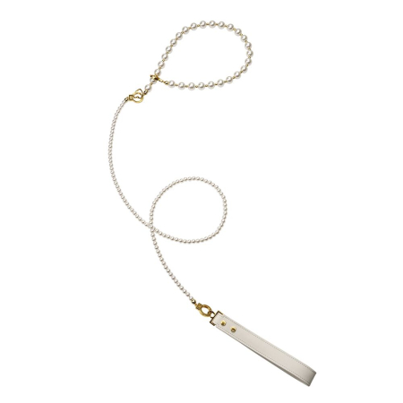 Перлинний нашийник з повідцем та наручниками LOCKINK Pearl Bondage & Restraint Set - фото №2