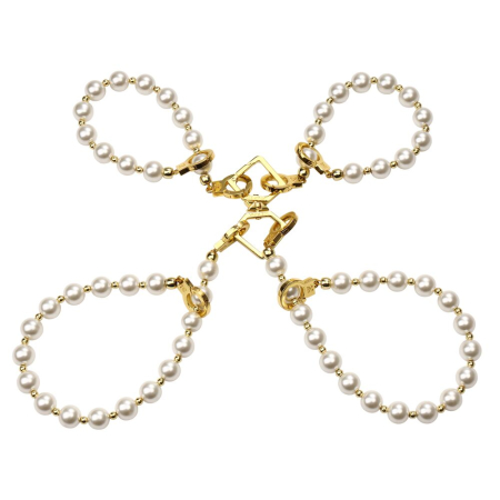 Перлинні наручники та поножі LOCKINK Pearl Bondage & Restraint Set - фото