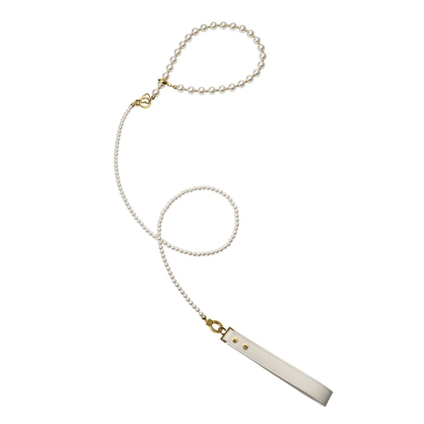 Перлинний нашийник з повідцем LOCKINK Pearl Collar & Leash Set - фото