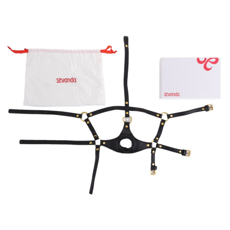 Маска-збруя для орального сексу LOCKINK SEVANDA Blowjob Head Harness - фото №4