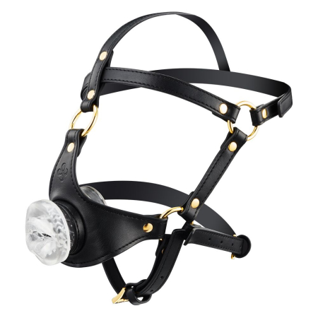 Маска-збруя для орального сексу LOCKINK SEVANDA Blowjob Head Harness - фото №2