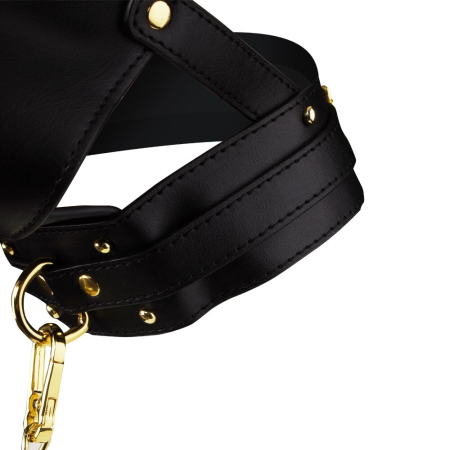 Маска-збруя для орального сексу з повідцем LOCKINK SEVANDA Blowjob Head Muzzle with Leash - фото №4