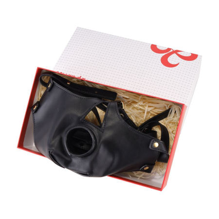 Маска-збруя для орального сексу з повідцем LOCKINK SEVANDA Blowjob Head Muzzle with Leash - фото №8