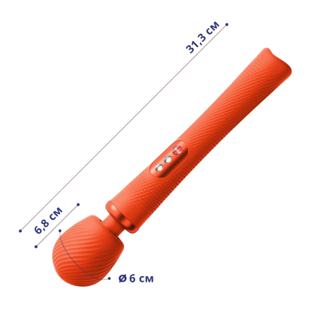 Вібромасажер Fun Factory VIM Vibrating Wand sunrise orange, суперпотужний та легкий, до 6 годин роботи - фото №2