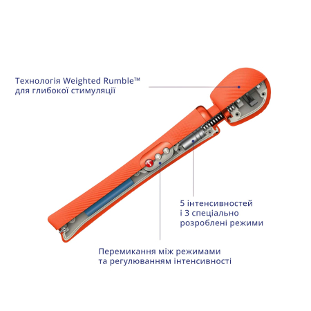 Вібромасажер Fun Factory VIM Vibrating Wand sunrise orange, суперпотужний та легкий, до 6 годин роботи - фото №5